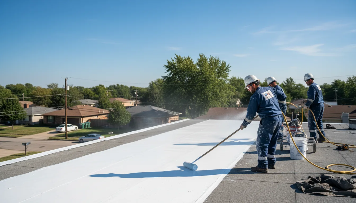 Commercial roof coating in Liverpool, IL near me